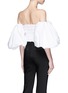 Back View - Click To Enlarge - ELLERY - 'Bachelorette' balloon sleeve smocked off-shoulder corset top