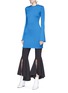 Figure View - Click To Enlarge - ELLERY - 'Sunshine Kid' flared sleeve rib knit mini dress