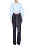 Main View - Click To Enlarge - ELLERY - 'Lasso' sash tie balloon sleeve cropped top