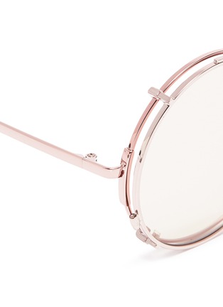 Detail View - Click To Enlarge - SUNDAY SOMEWHERE - 'Valentine' detachable clip-on metal aviator sunglasses