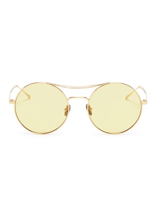Main View - Click To Enlarge - SUNDAY SOMEWHERE - 'Goldie' metal aviator sunglasses
