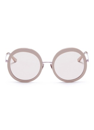 Main View - Click To Enlarge - SUNDAY SOMEWHERE - 'Abella' acetate metal round sunglasses