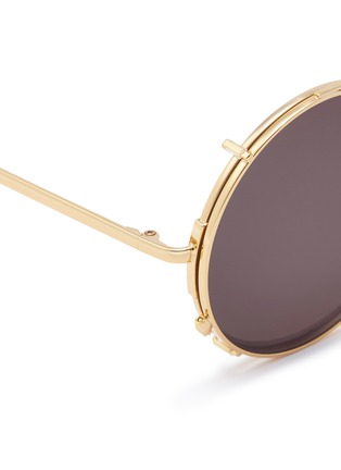 Detail View - Click To Enlarge - SUNDAY SOMEWHERE - 'Valentine' detachable clip-on metal aviator sunglasses