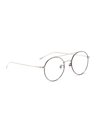 Figure View - Click To Enlarge - STEPHANE + CHRISTIAN - 'Lille' metal round aviator optical glasses