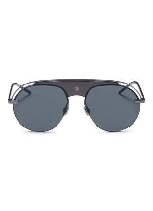 Main View - Click To Enlarge - DIOR - 'Dio(r)evolution' acetate top bar metal aviator sunglasses