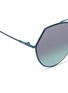 Detail View - Click To Enlarge - FENDI - 'Eyeline' metal angular aviator sunglasses