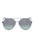 Main View - Click To Enlarge - FENDI - 'Eyeline' metal angular aviator sunglasses