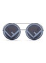 Main View - Click To Enlarge - FENDI - 'Run Way' oversized logo metal round sunglasses