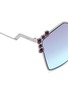 Detail View - Click To Enlarge - FENDI - 'Can Eye' stud metal pentagon sunglasses