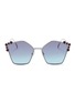 Main View - Click To Enlarge - FENDI - 'Can Eye' stud metal pentagon sunglasses