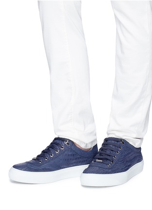 Figure View - Click To Enlarge - JIMMY CHOO - 'Ace' croc embossed leather sneakers