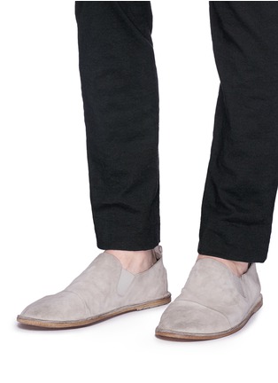 Figure View - Click To Enlarge - MARSÈLL - 'Strasacco' suede slip-ons
