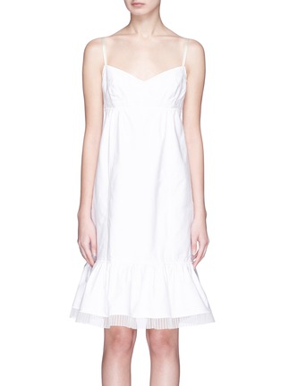 Main View - Click To Enlarge - MARC JACOBS - Ruffle hem Oxford dress