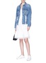 Figure View - Click To Enlarge - MARC JACOBS - Ruffle hem Oxford dress