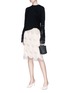 Figure View - Click To Enlarge - MARC JACOBS - Scalloped fringe organdy skirt