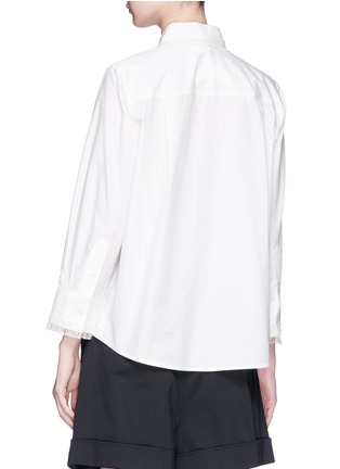 Back View - Click To Enlarge - MARC JACOBS - Pleated cotton poplin shirt