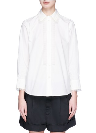 Main View - Click To Enlarge - MARC JACOBS - Pleated cotton poplin shirt