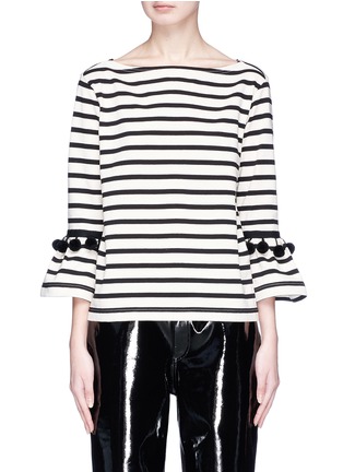 Main View - Click To Enlarge - MARC JACOBS - Pompom bell sleeve Breton stripe T-shirt