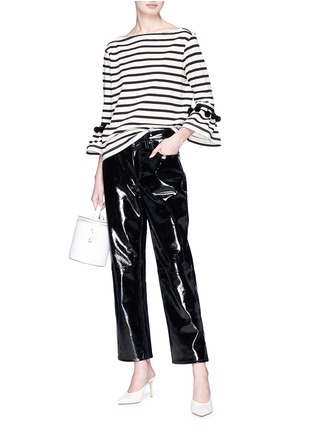 Figure View - Click To Enlarge - MARC JACOBS - Pompom bell sleeve Breton stripe T-shirt