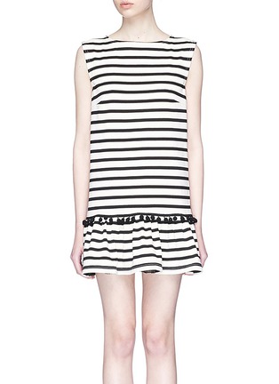 Main View - Click To Enlarge - MARC JACOBS - Pompom stripe sleeveless jersey dress