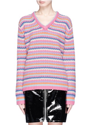 Main View - Click To Enlarge - MARC JACOBS - Stripe cashmere sweater