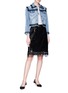 Figure View - Click To Enlarge - MARC JACOBS - Organza underlay sequin embroidered beaded fringe skirt