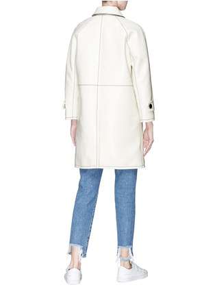Back View - Click To Enlarge - MARC JACOBS - Patent balmacaan coat