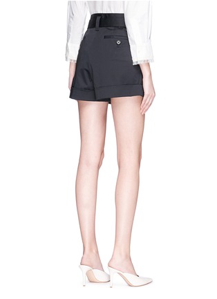 Back View - Click To Enlarge - MARC JACOBS - Belted cotton shorts