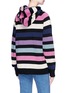 Back View - Click To Enlarge - MARC JACOBS - Stripe zip hoodie