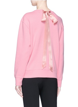 Back View - Click To Enlarge - MARC JACOBS - Ribbon tie scalloped motif fringe sweatshirt