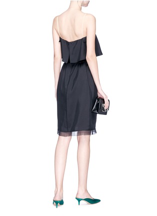 Figure View - Click To Enlarge - MARC JACOBS - Bow flared top belted silk dress