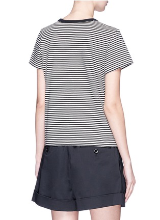 Back View - Click To Enlarge - MARC JACOBS - Scalloped fringe stripe T-shirt