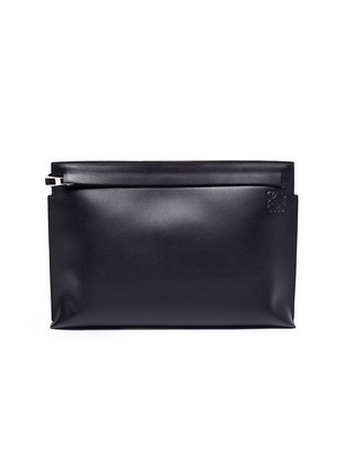 Main View - Click To Enlarge - LOEWE - 'T' calfskin leather pouch