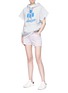 Figure View - Click To Enlarge - ISABEL MARANT ÉTOILE - 'Felsey' frayed cuff perforated denim shorts