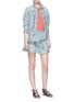 Figure View - Click To Enlarge - ISABEL MARANT ÉTOILE - 'Cabella' graphic embroidered denim jacket