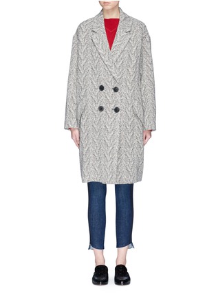 Main View - Click To Enlarge - ISABEL MARANT ÉTOILE - 'Fimo' herringbone wool blend coat