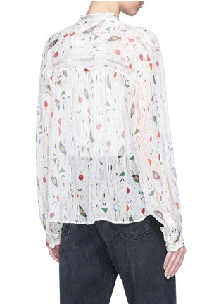 Back View - Click To Enlarge - ISABEL MARANT ÉTOILE - 'Emana' graphic print silk crepe shirt