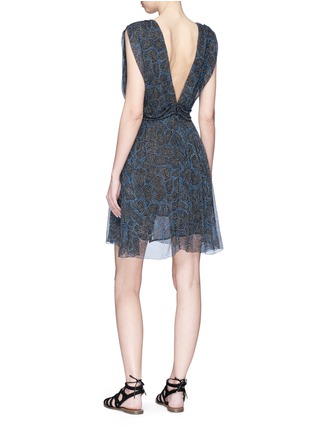 Back View - Click To Enlarge - ISABEL MARANT ÉTOILE - 'Estelle' graphic print silk crepe dress