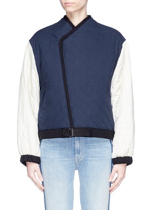 Main View - Click To Enlarge - ISABEL MARANT ÉTOILE - 'Hanae' reversible asymmetric colourblock jacket