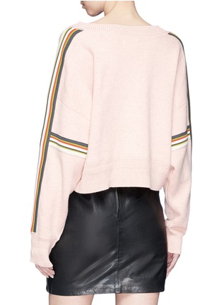 Back View - Click To Enlarge - ISABEL MARANT ÉTOILE - 'Kao' stripe sleeve cropped sweater