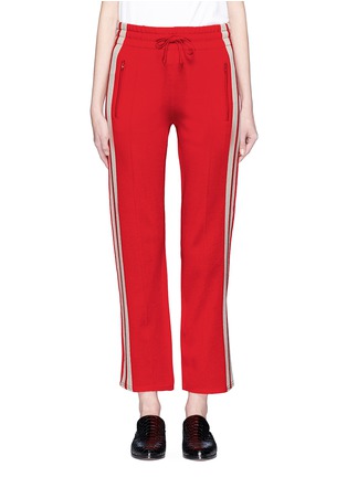 Main View - Click To Enlarge - ISABEL MARANT ÉTOILE - 'Dobbs' stripe outseam knit cropped jogging pants