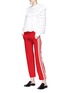 Figure View - Click To Enlarge - ISABEL MARANT ÉTOILE - 'Dobbs' stripe outseam knit cropped jogging pants