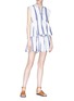 Figure View - Click To Enlarge - ISABEL MARANT ÉTOILE - 'Delia' stripe peplum mini skirt