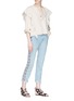Figure View - Click To Enlarge - ISABEL MARANT ÉTOILE - 'Wally' ruffle twill cropped boxy top