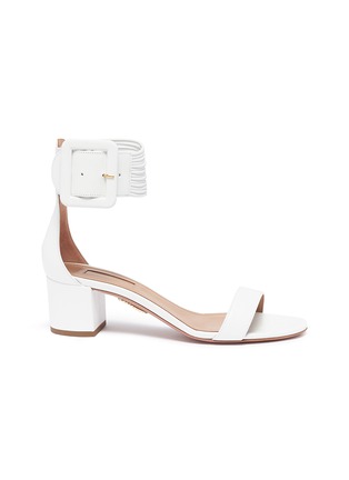Main View - Click To Enlarge - AQUAZZURA - 'Casablanca 50' buckled strap leather sandals