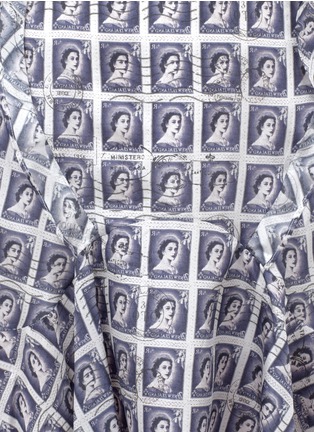 Detail View - Click To Enlarge - CARVEN - Stamp-print silk skirt