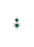 Main View - Click To Enlarge - SAMUEL KUNG - Diamond jade 18k white gold heart cutout pendant