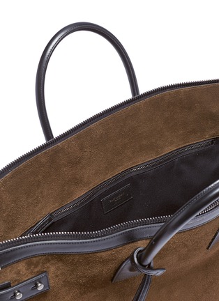 Detail View - Click To Enlarge - SAINT LAURENT - Suede tote bag