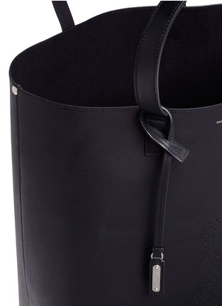 Detail View - Click To Enlarge - SAINT LAURENT - 'Palmellato' perforated logo leather tote bag