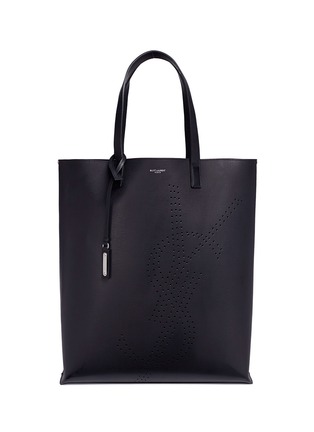 Main View - Click To Enlarge - SAINT LAURENT - 'Palmellato' perforated logo leather tote bag
